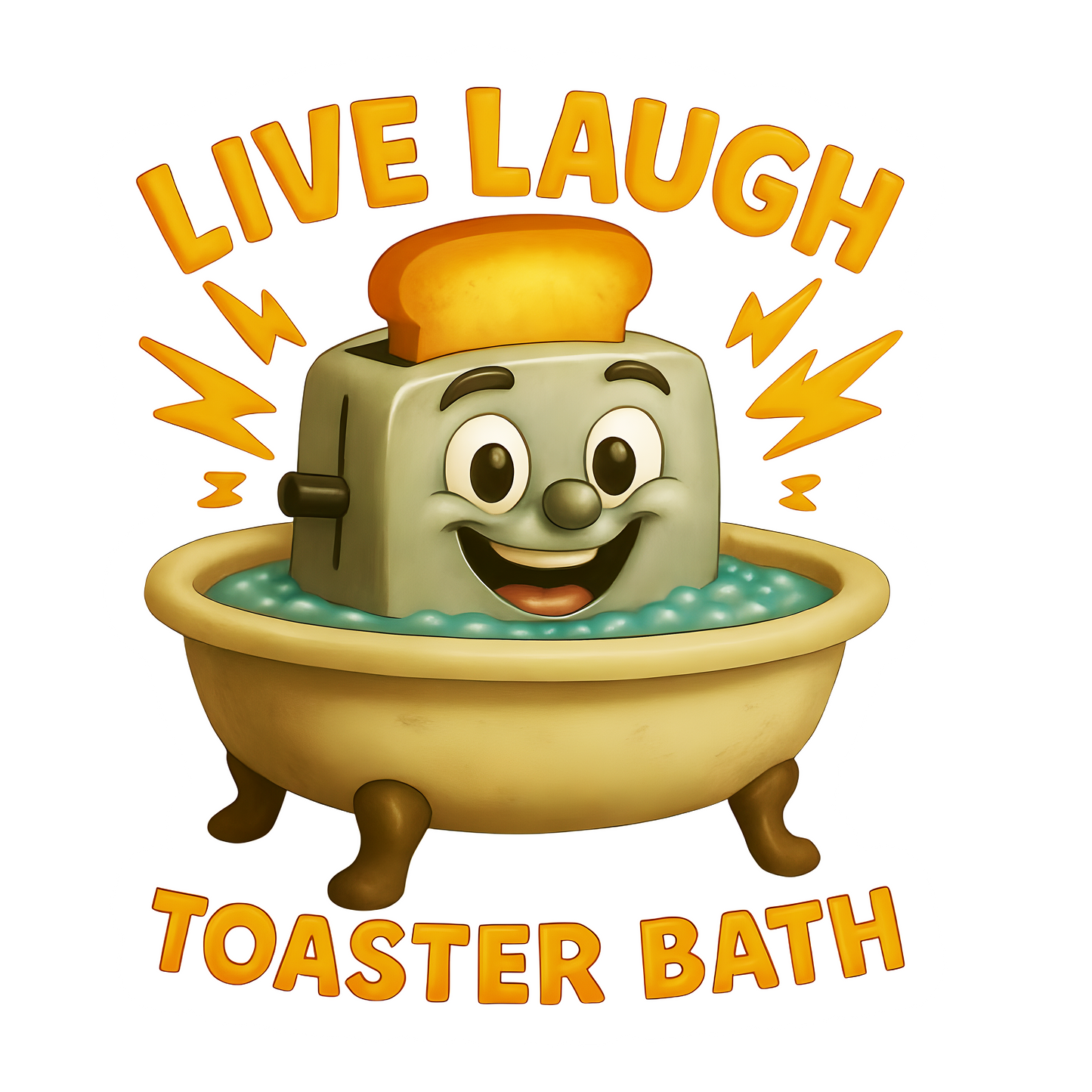 LIVE LAUGH TOASTER BATH